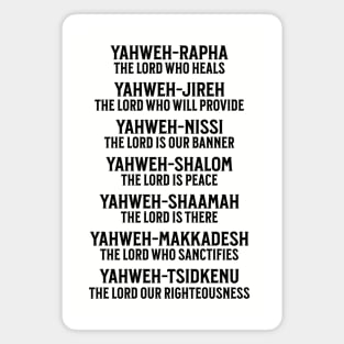 Yahweh - Names of God Black Magnet